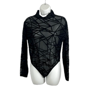 Avid Love Y2K Abstract Mesh Bodysuit